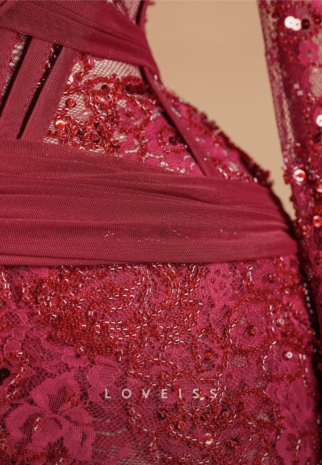 Sweetheart Straps Sequins Appliques Mermaid Prom Dress
