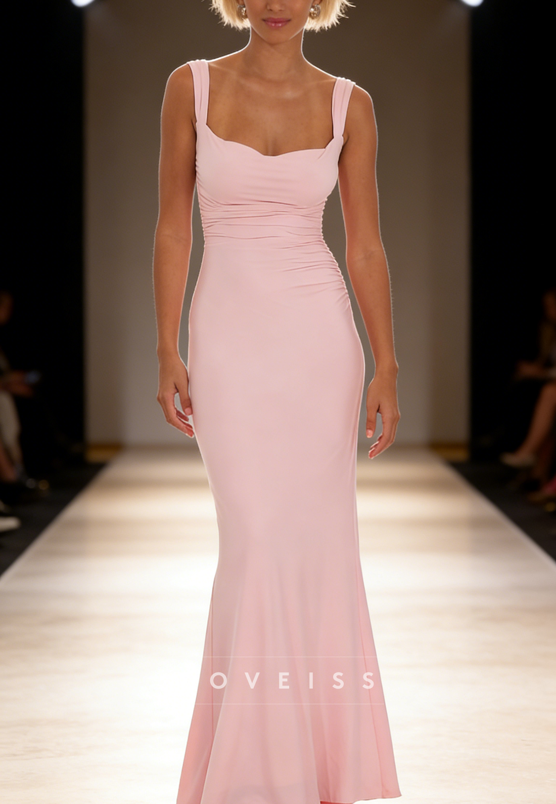 Sweetheart Straps Sleeveless Mermaid Simple Prom Dress