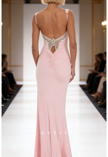 Sweetheart Straps Sleeveless Mermaid Simple Prom Dress