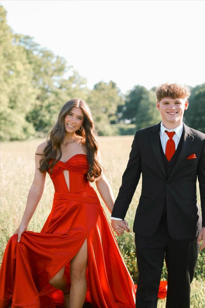 Sweetheart Royal Blue Keyhole A-lin Long Prom Dress