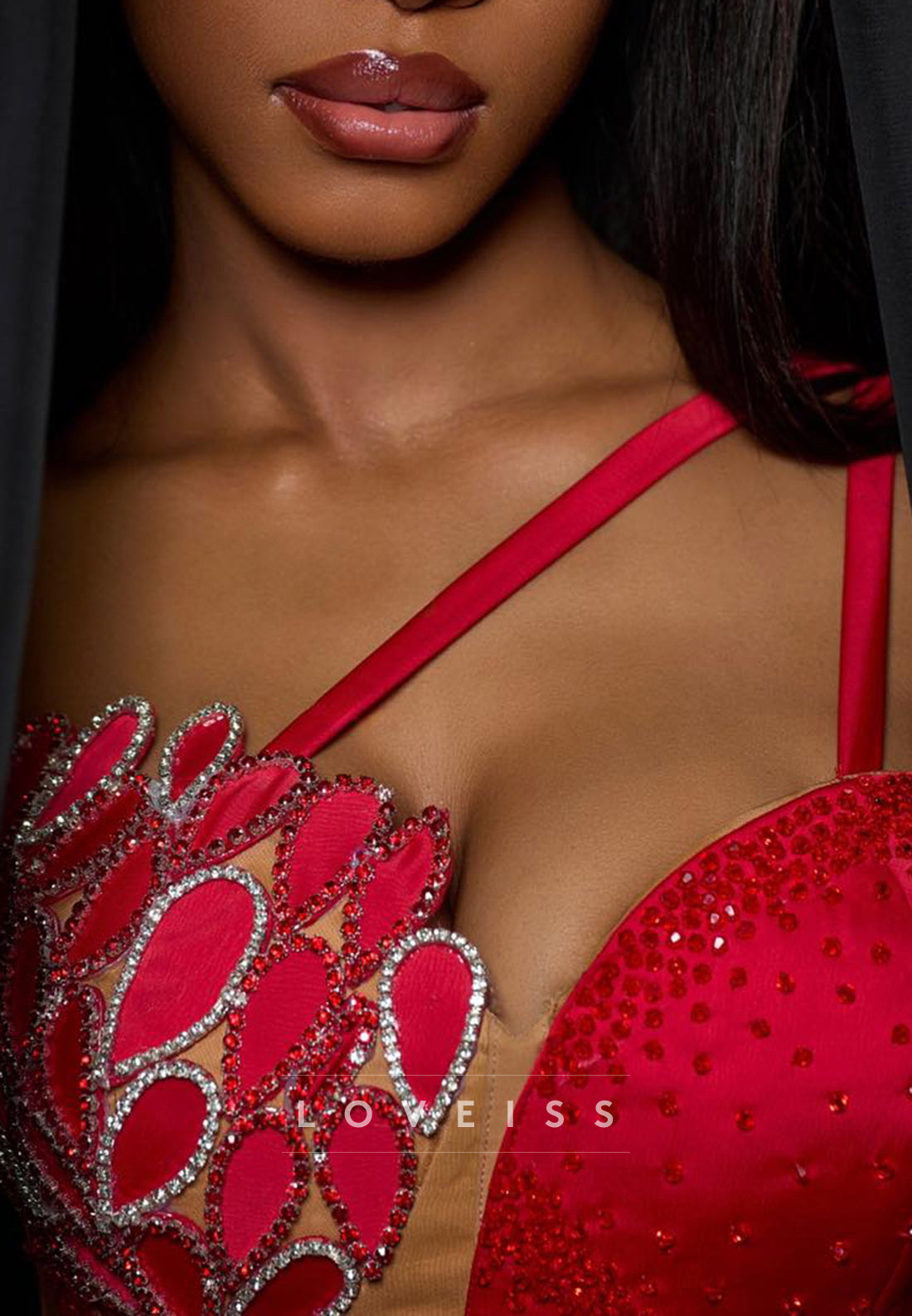 Sweetheart Straps Beaded Appliques Mermaid Prom Dress for Black Girls