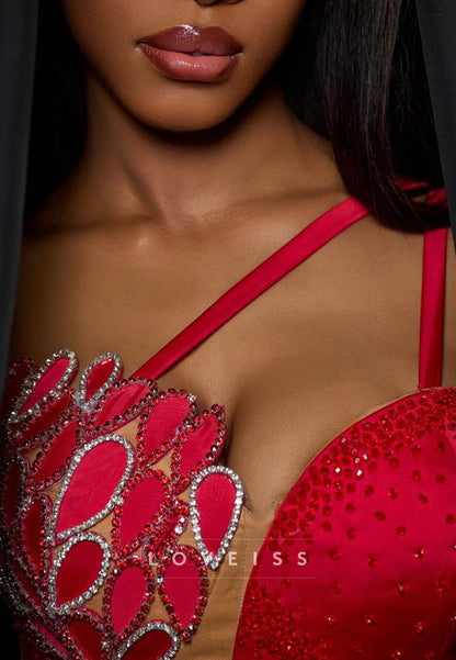 Sweetheart Straps Beaded Appliques Mermaid Prom Dress for Black Girls