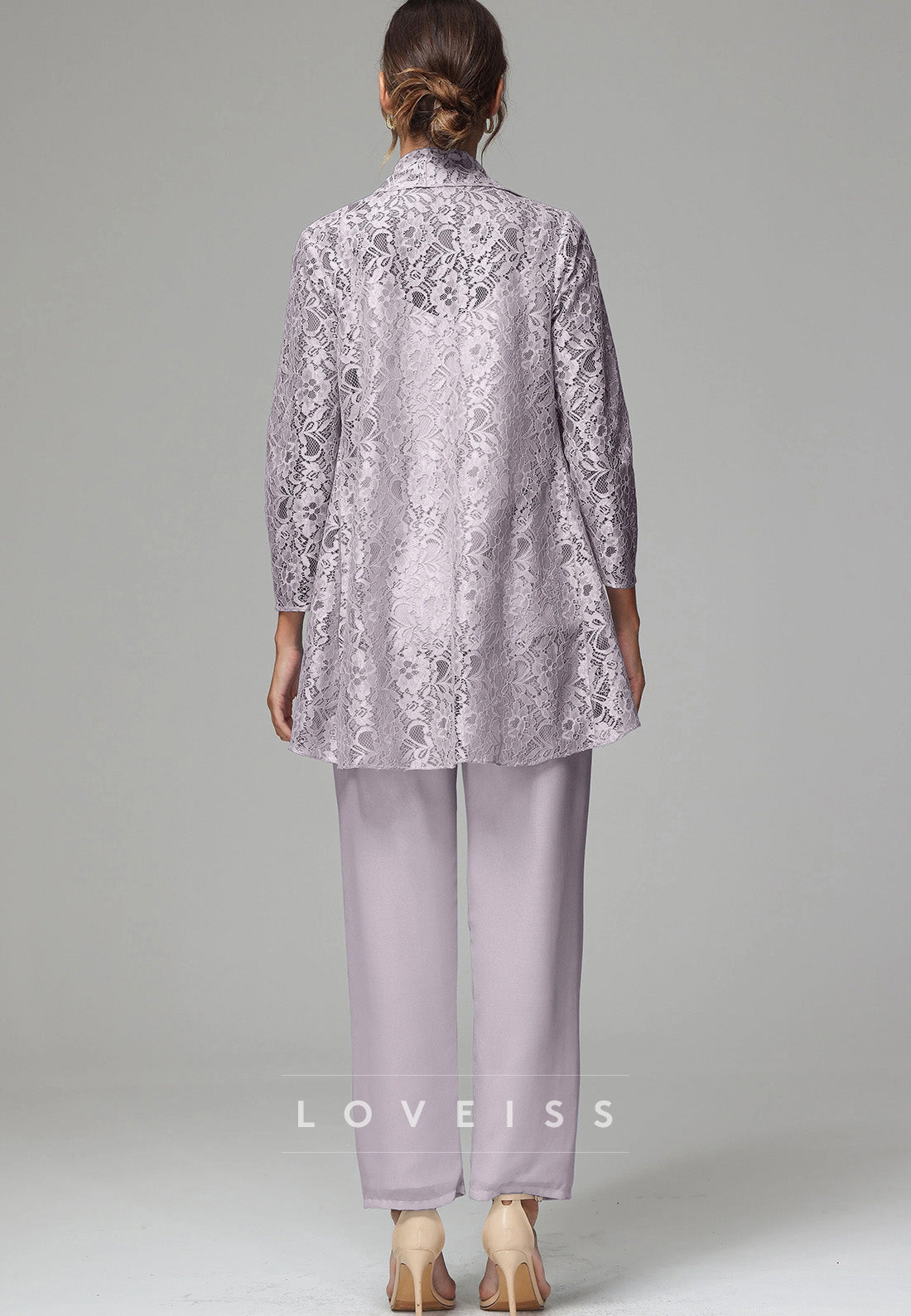 Three Piece Lace Appliques Jumpsuit Mother of Bride Dress