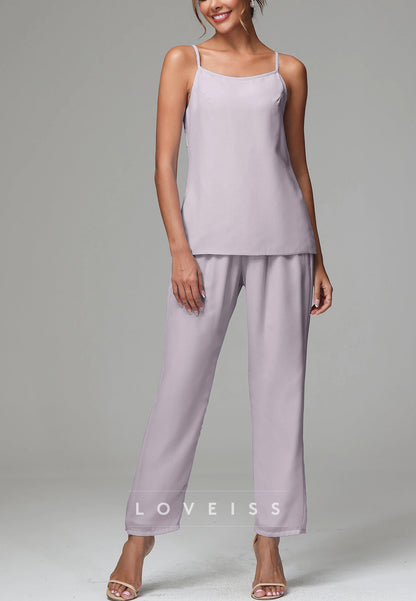 Three Piece Lace Appliques Jumpsuit Mother of Bride Dress