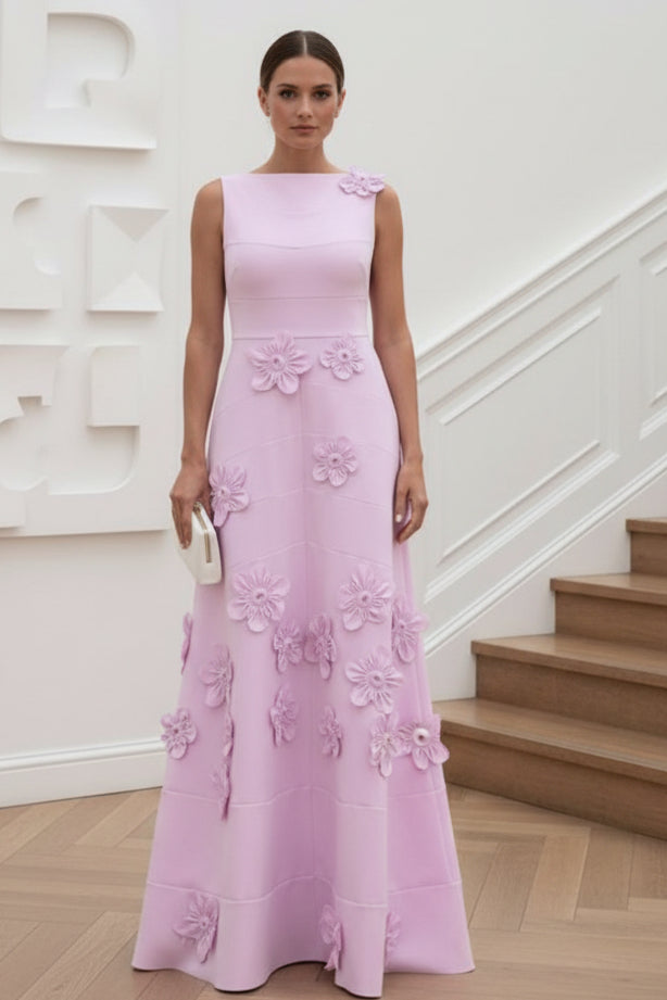 Scoop Appliques Sheath Cocktail Dress