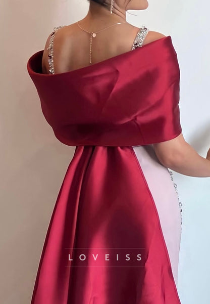 V-Neck Beaded Sleeveless Sheath Formal Dress