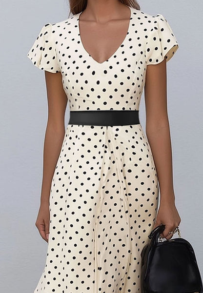 V-Neck Cap Sleeves Casual A-Line Wedding Guest Dress – Loveiss V-Neck Cap Sleeves Casual A-Line Wedding Guest Dress – Loveiss