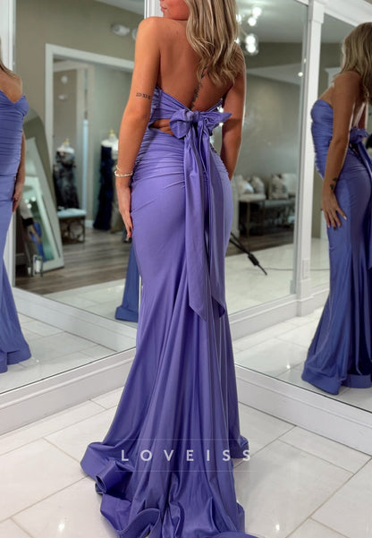 V-Neck Fitted Sleeveless Mermaid Prom Dress
