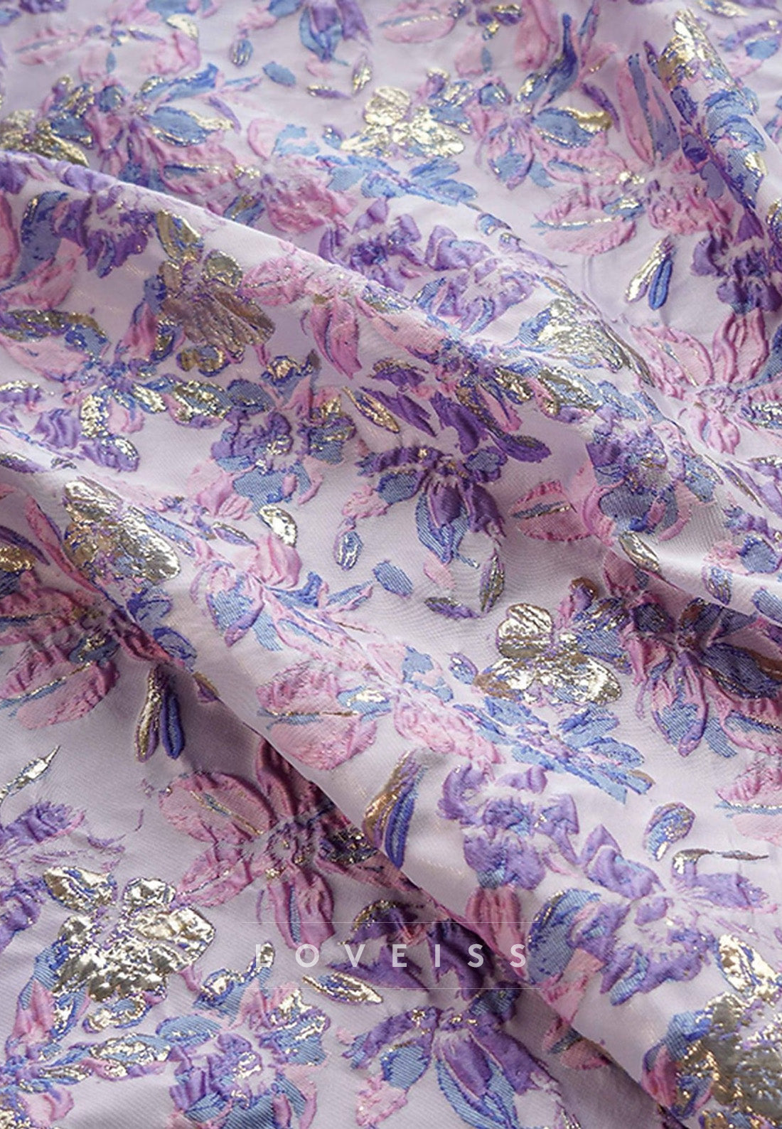 V-Neck Long Sleeves Sleek Floral Printed A-Line Mother of Bride Dress