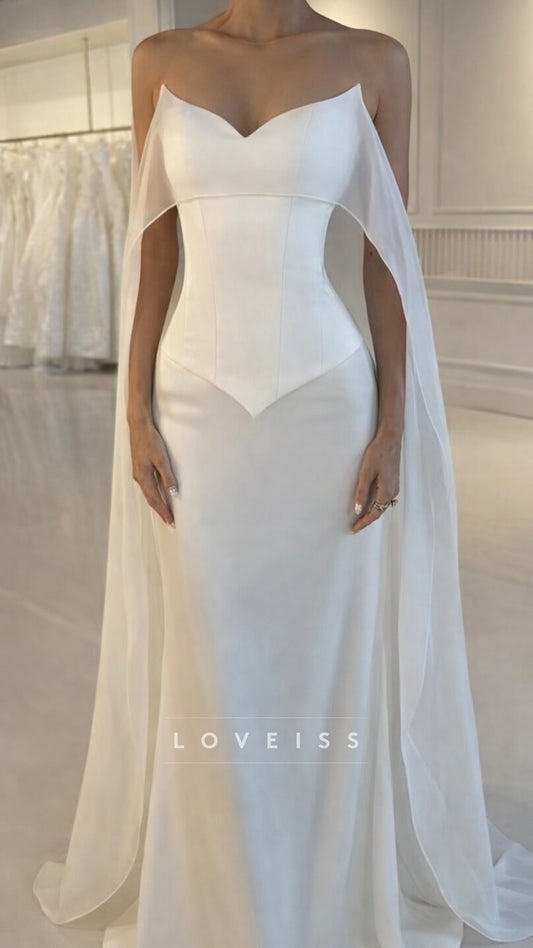 V-Neck Sleeveless Corset Mermaid Wedding Dress