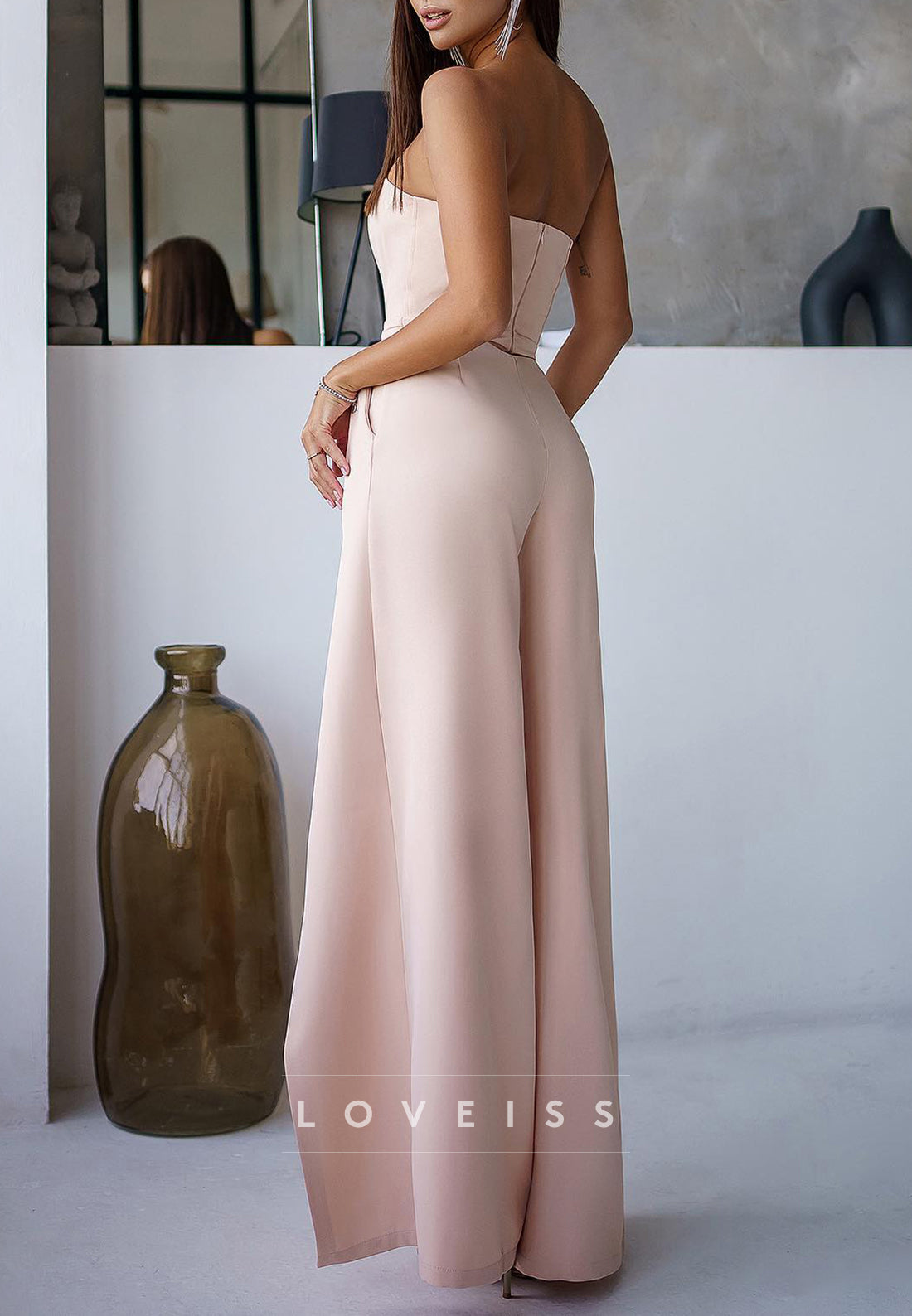 V-Neck Sleeveless Jumpsuits Mother of Bride