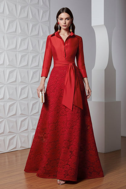 Mikado  Lace Skirt and Tailored Blouse Mother of Bride Dress