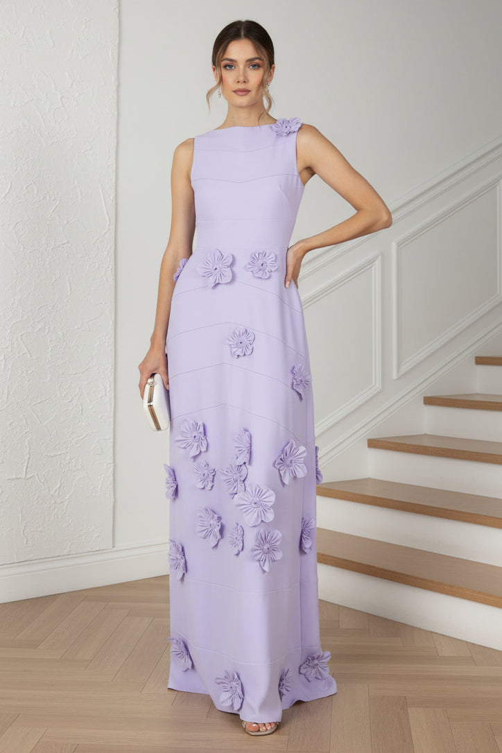 Scoop Appliques Sheath Cocktail Dress