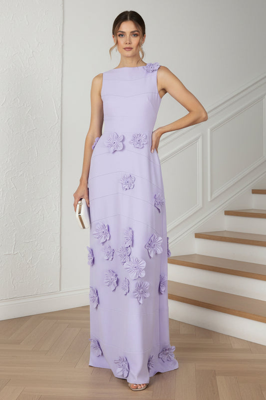 Scoop Appliques Sheath Cocktail Dress