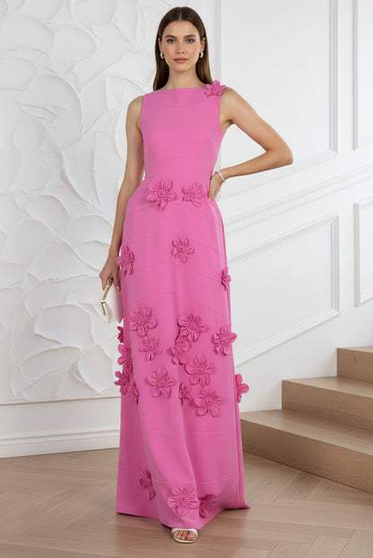 Scoop Appliques Sheath Cocktail Dress