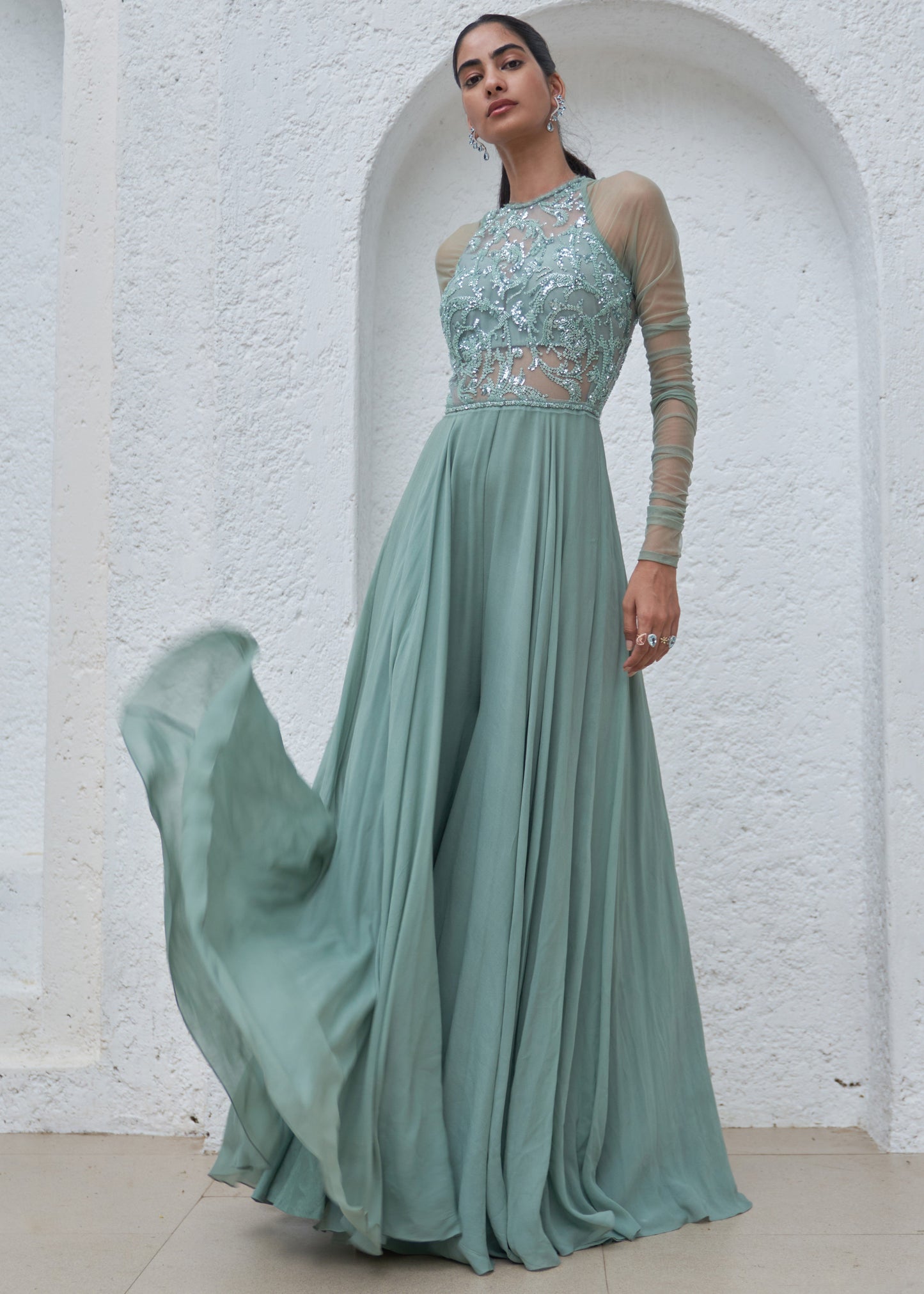 Yasmeen Embroidered wide-leg jumpsuit