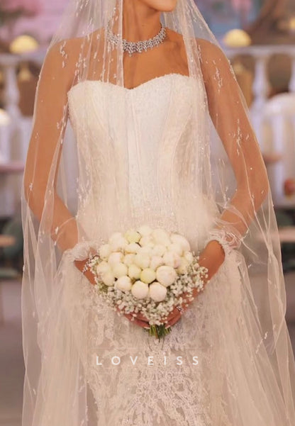 Strapless Lace Mermaid Wedding Dress