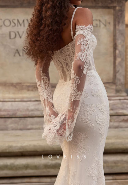 Sweetheart Corset Lace Mermaid Wedding Dress