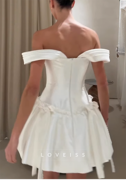 Off-the-Shoulder Corset Bubble Mini Dress