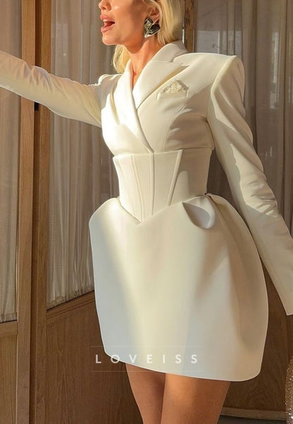 Long Sleeve Corset Blazer Mini Dress