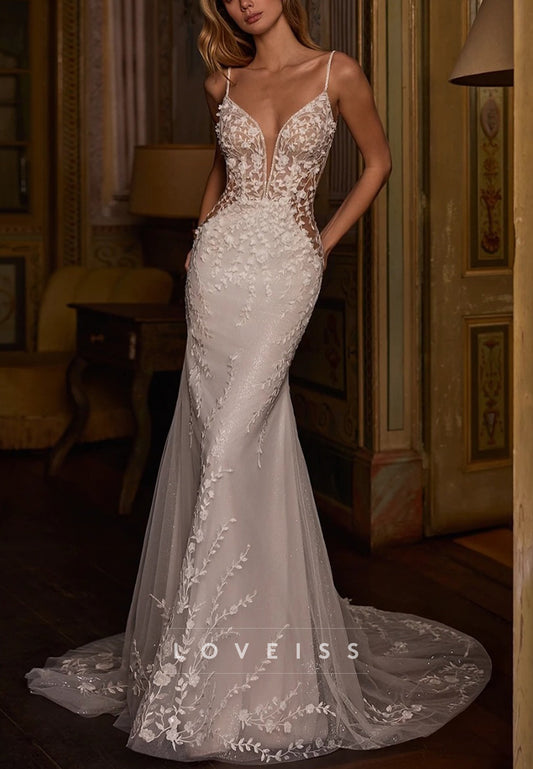 Backless Mermaid Lace Wedding Dress