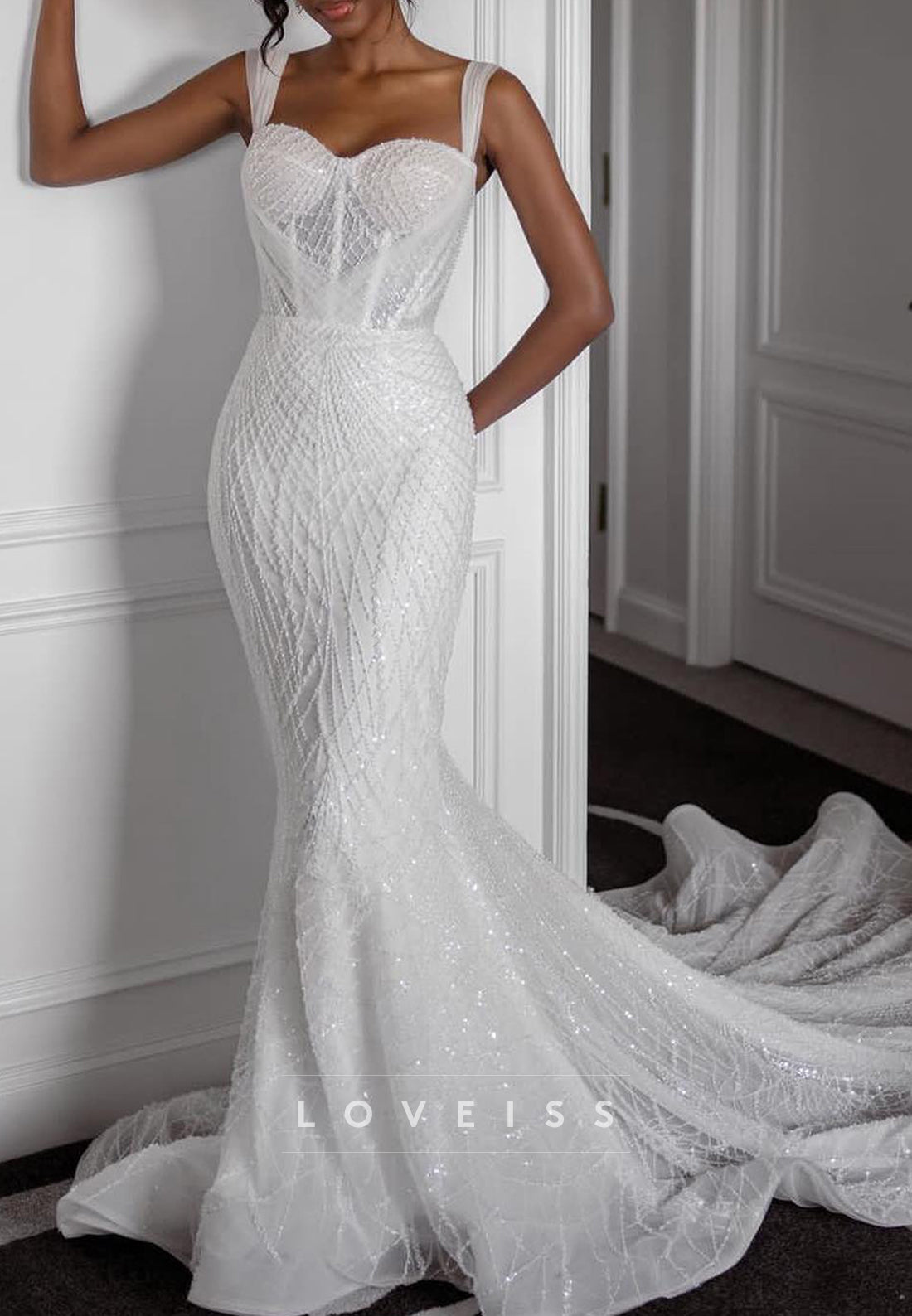 Sweetheart Mermaid Wedding Dress with Corset Bodice