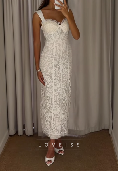 Lace Sweetheart Bustier Maxi Dress