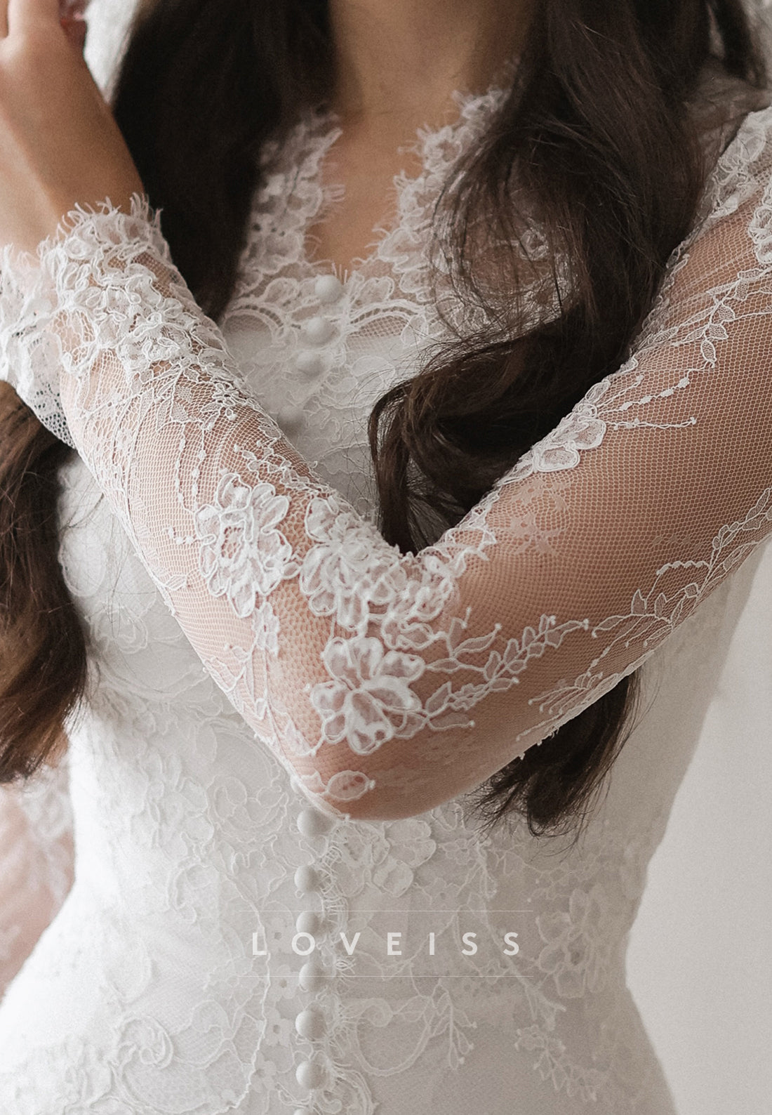 Vintage Lace Fit and Flare Wedding Dress