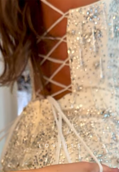 Crystal Beaded Fringe Bodycon Mini Dress