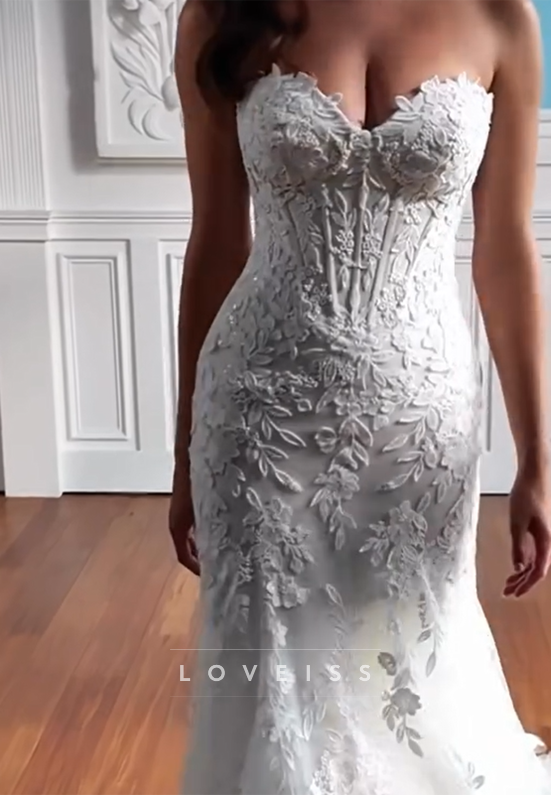 Off-Shoulder Mermaid Gown with Satin Overskirt