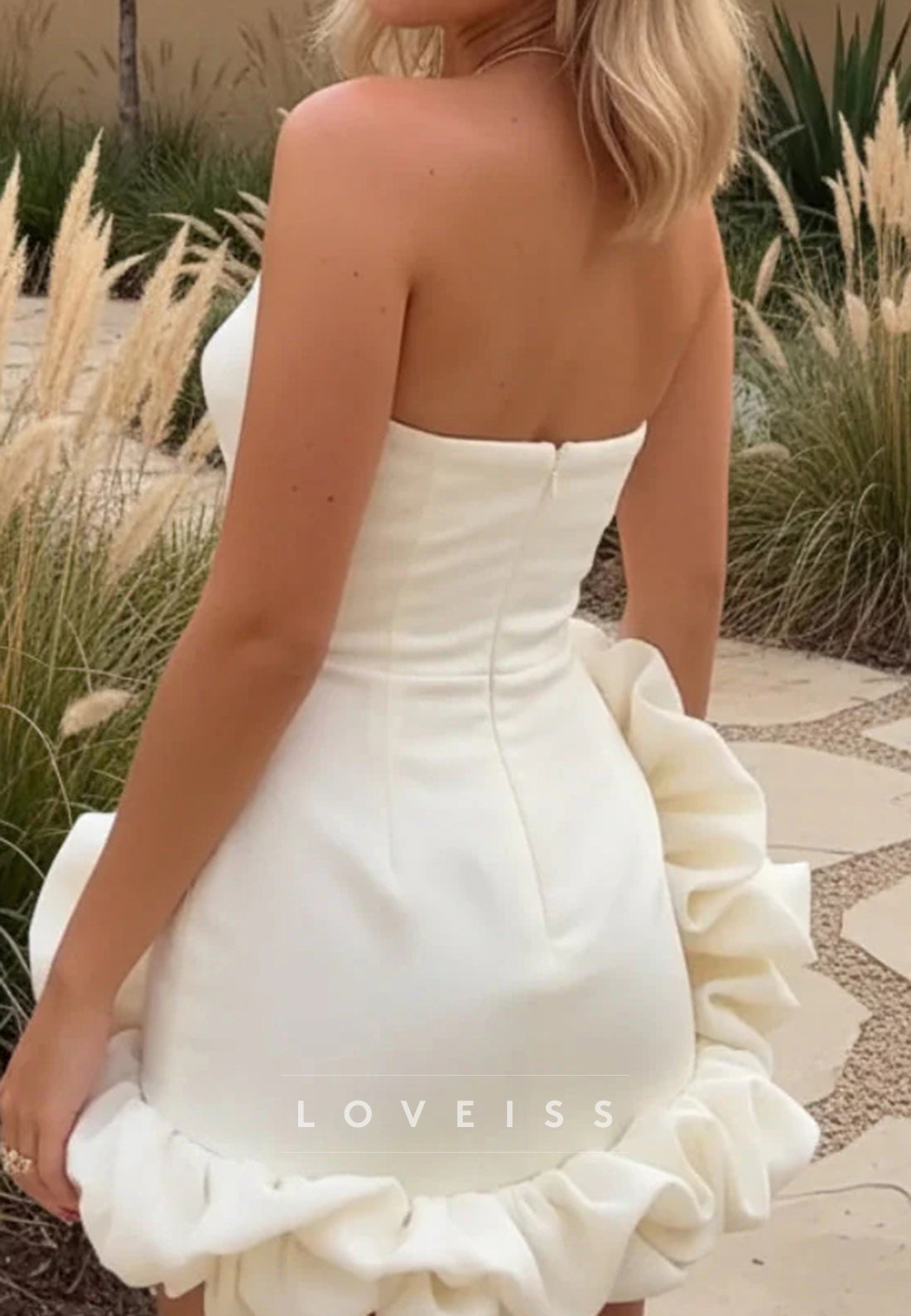 Asymmetric Off-the-Shoulder 3D Flower Mini Dress