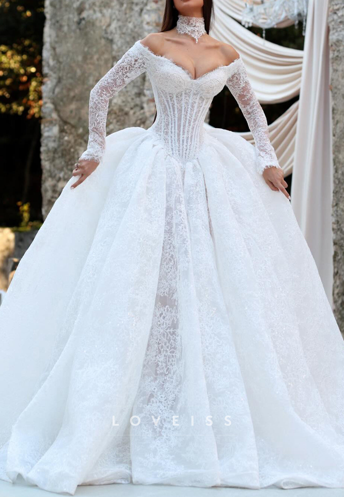 Corset Lace Ball Gown Wedding Dress