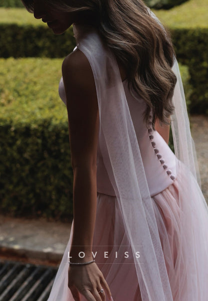 Strapless Tulle Ball Gown with Cape