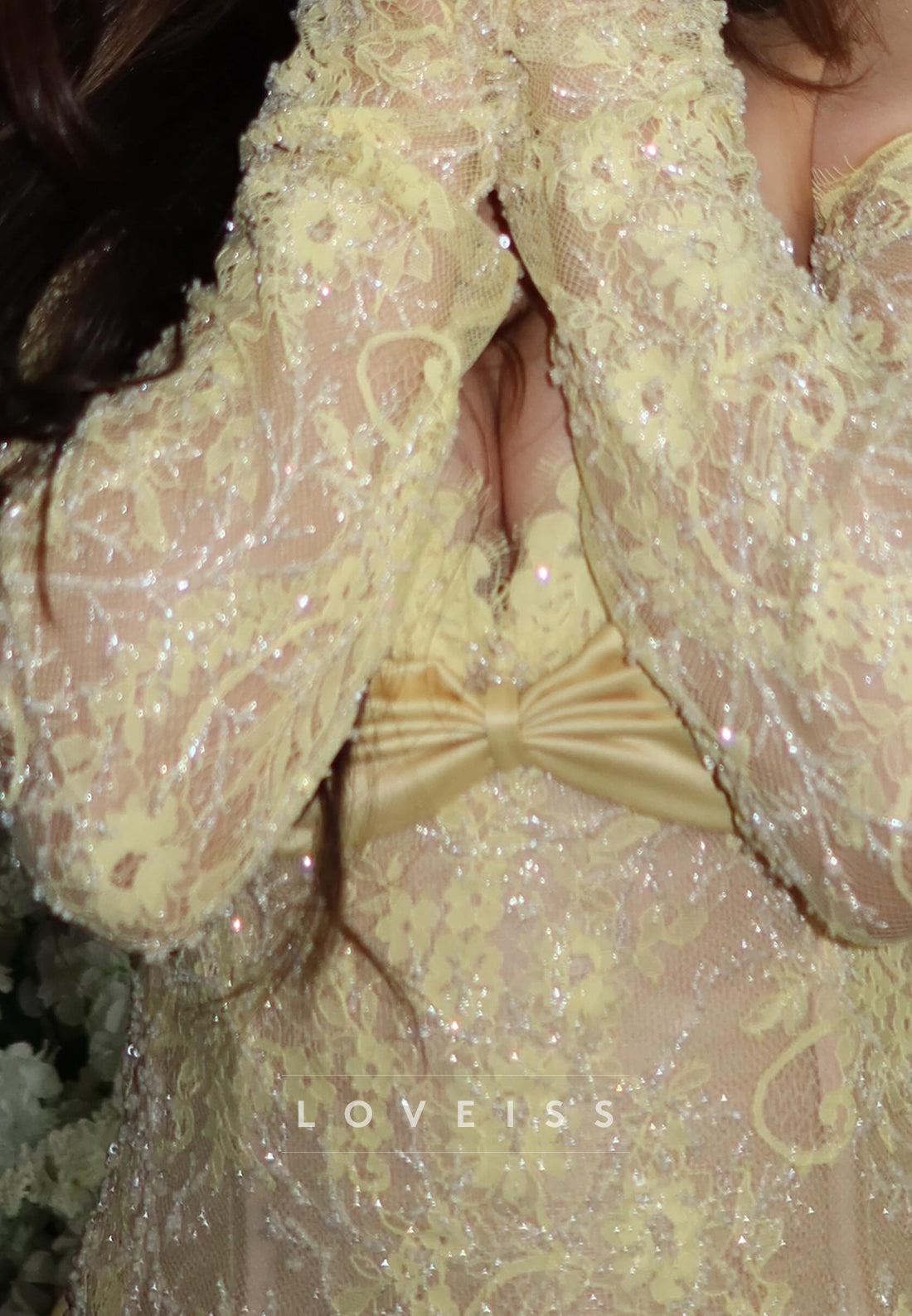 Off-the-Shoulder Lace Mini Dress with Bubble Skirt