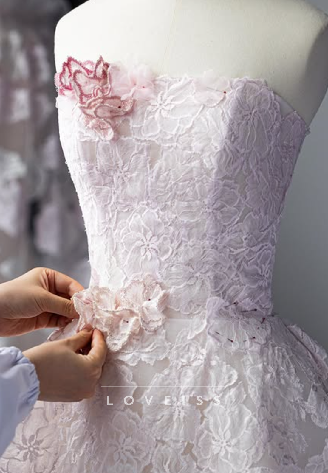 Floral Applique Off-Shoulder Ball Gown