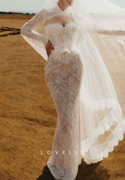 Corset Lace Wedding Dress with Bolero Jacket