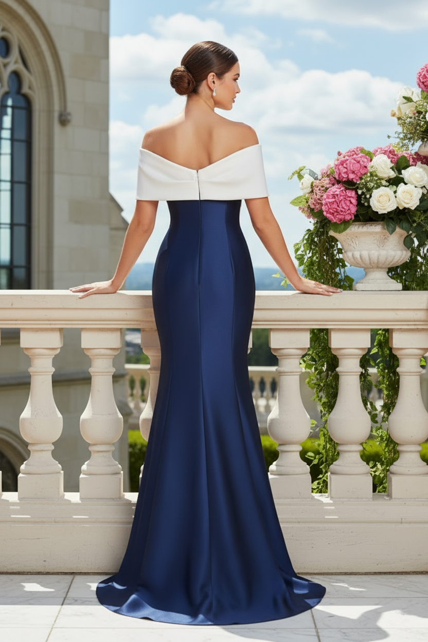 Off-the-Shoulder Mermaid Evening Gown