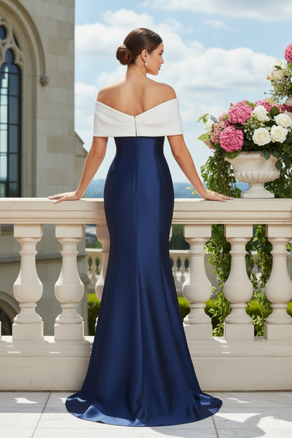 Off-the-Shoulder Mermaid Evening Gown