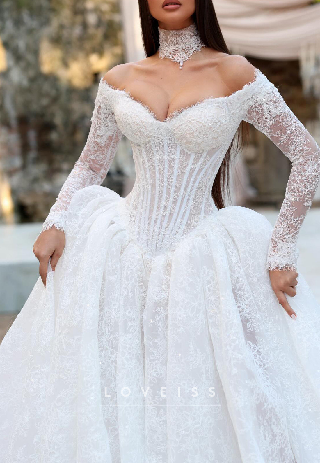 Corset Lace Ball Gown Wedding Dress