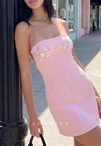 Floral Sequin Embellished Bodycon Mini Dress