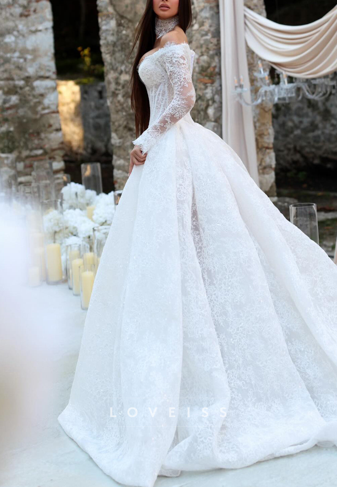 Corset Lace Ball Gown Wedding Dress