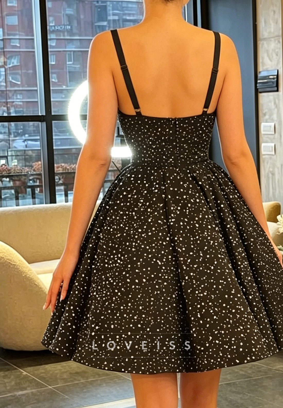 Glitter Sweetheart A-Line Homecoming Dress