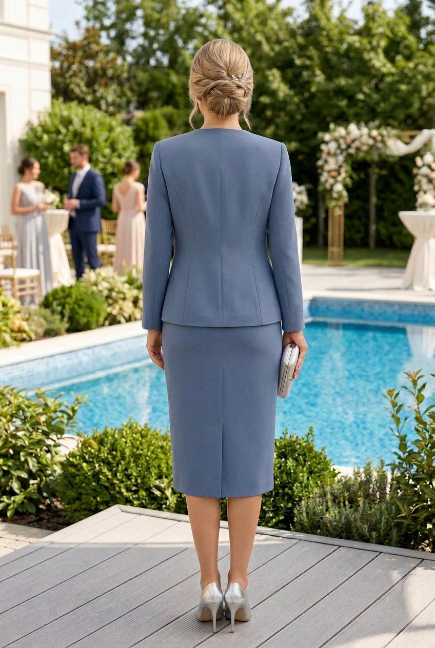 Midi Dress and Beaded Jacket Set