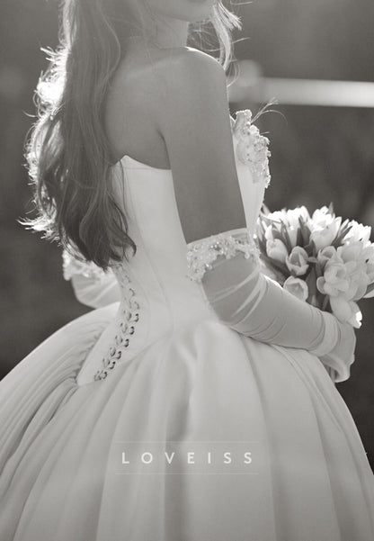 Corset Satin Ball Gown Wedding Dress