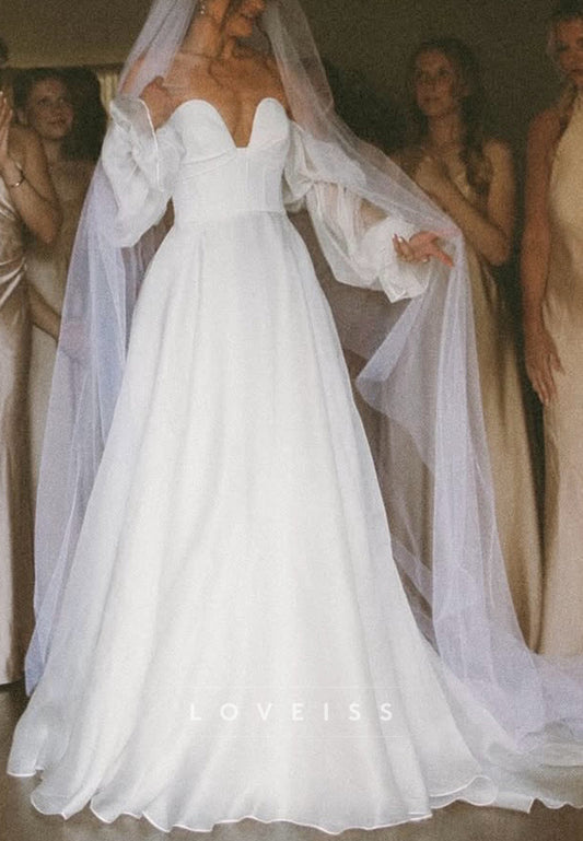 Sweetheart Organza A-Line Wedding Dress