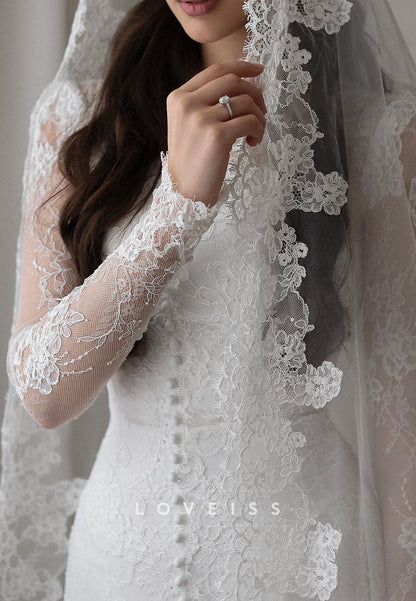 Vintage Lace Fit and Flare Wedding Dress