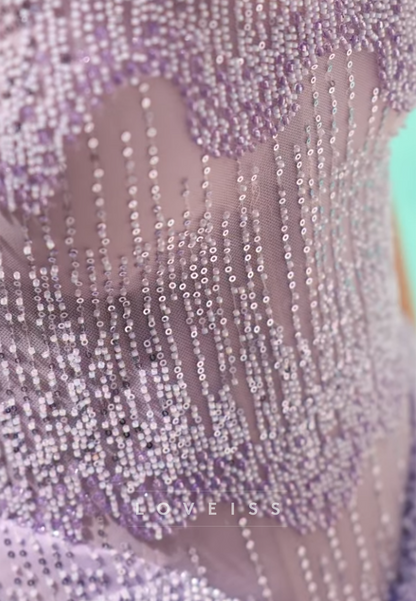 Strapless Beaded Sequin Mini Dress with Sweetheart Neckline