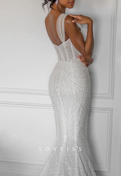 Sweetheart Mermaid Wedding Dress with Corset Bodice