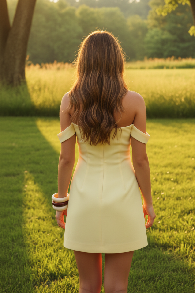 Off-The-Shoulder Sweetheart A-Line Mini Dress