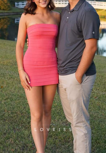 Strapless Bandage Bodycon Mini Dress